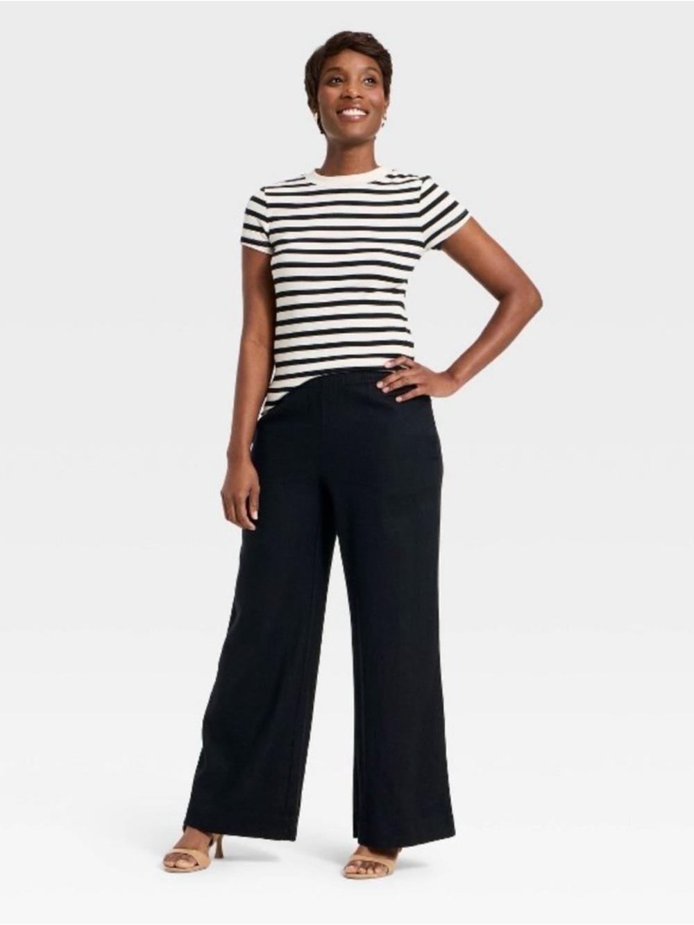 a new day Black Wide-Leg Women's Pants